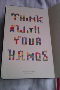 Lego Moleskine inside cover